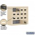 Salsbury Cell Phone Storage Locker - 4 Door High Unit (8 Inch Deep Compartments) - 12 A Doors and 2 B Doors - Sandstone - Surface Mounted - Resettable Combination Locks